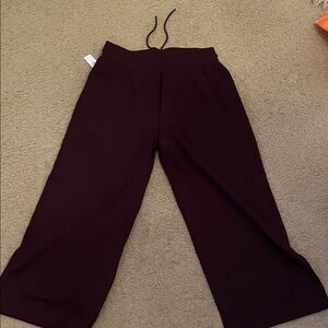 Dark Purple Wide-Leg Sweatpants